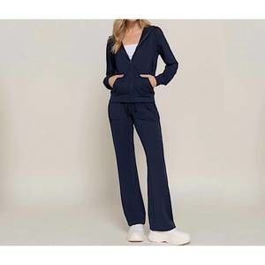 NEW REINE KRIEF french terry jacket & pant set in navy